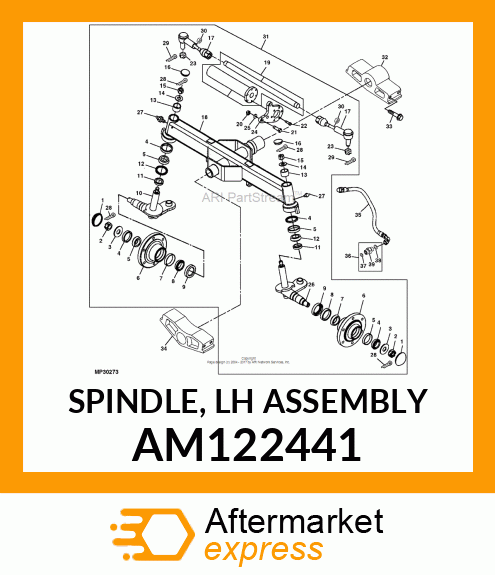 SPINDLE, LH ASSEMBLY AM122441