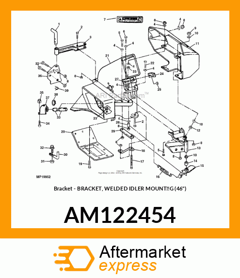 Bracket - BRACKET, WELDED IDLER MOUNT'G (46") AM122454