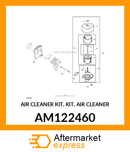 AIR CLEANER KIT, KIT, AIR CLEANER AM122460