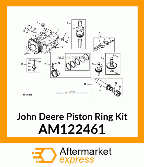 KIT, PISTON W/RING (STD) AM122461