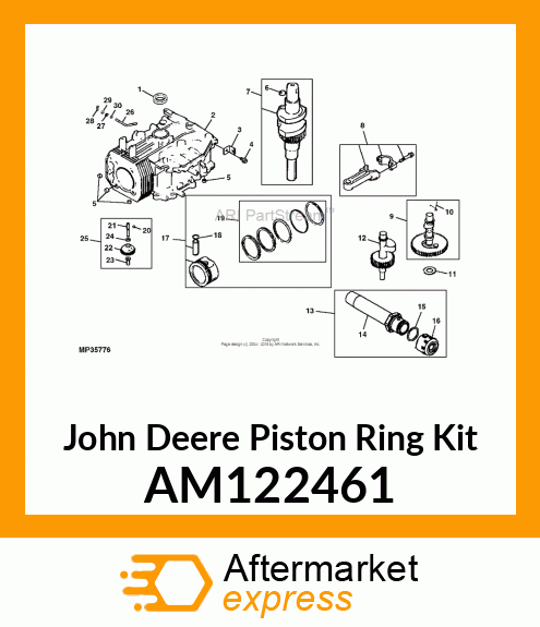 KIT, PISTON W/RING (STD) AM122461