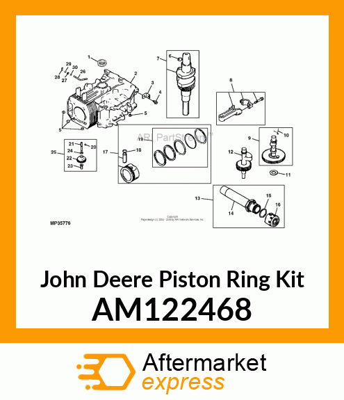 KIT, PISTON RING (STD) AM122468
