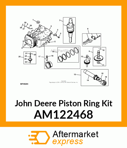 KIT, PISTON RING (STD) AM122468