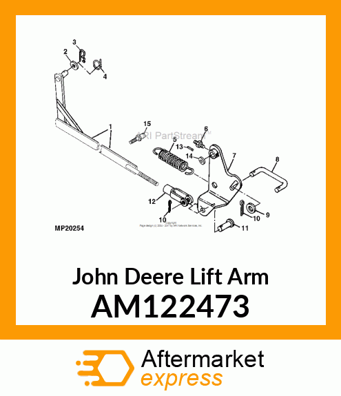 LIFT ARM, ARM, WELDED LOWER LIFT G AM122473