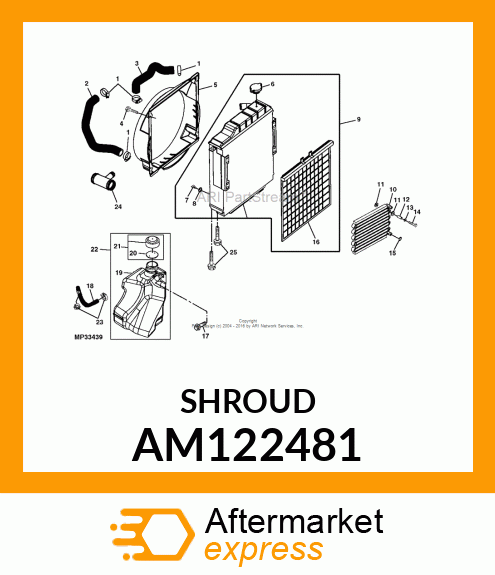 SHROUD, RADIATOR FAN (4400) AM122481