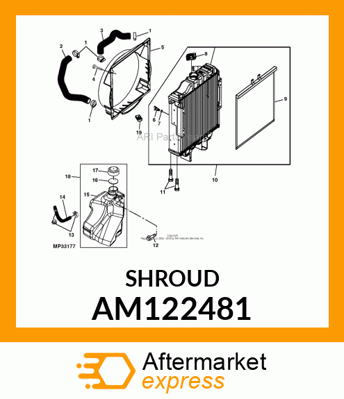 SHROUD, RADIATOR FAN (4400) AM122481