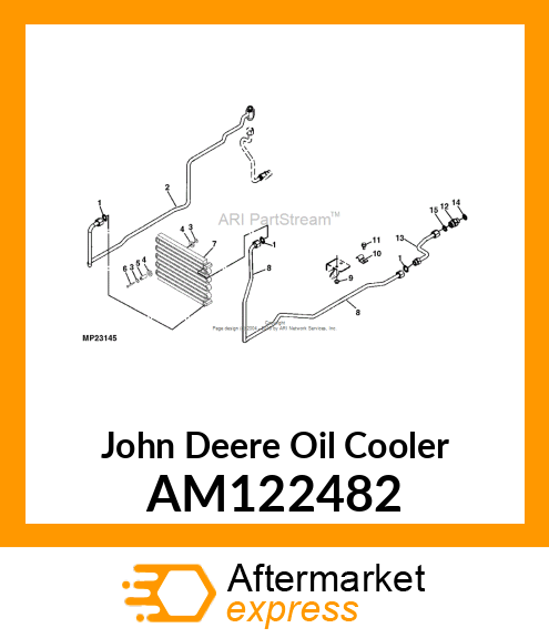 COOLER, HYDRAULIC OIL AM122482