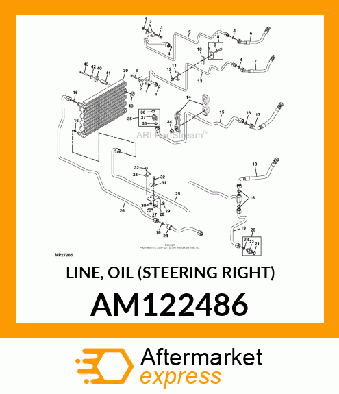 LINE, OIL (STEERING RIGHT) AM122486