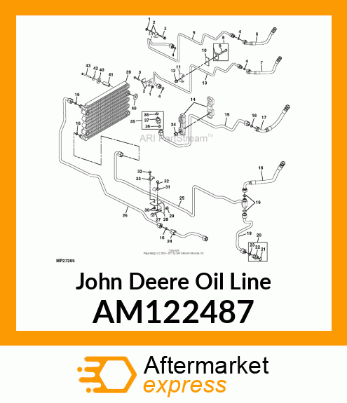 LINE, OIL (STEERING LEFT) AM122487