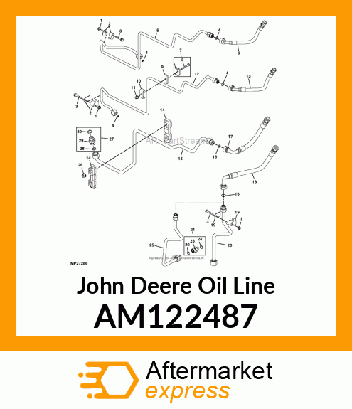 LINE, OIL (STEERING LEFT) AM122487