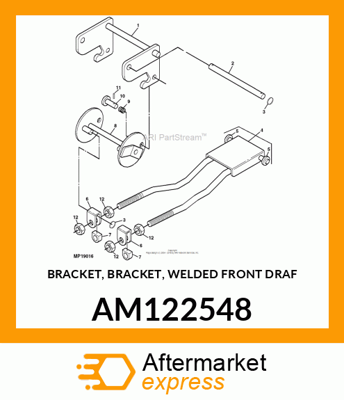 BRACKET, BRACKET, WELDED FRONT DRAF AM122548
