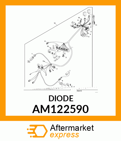 DIODE, MOLDED BODY 1 AMP SINGLE AM122590