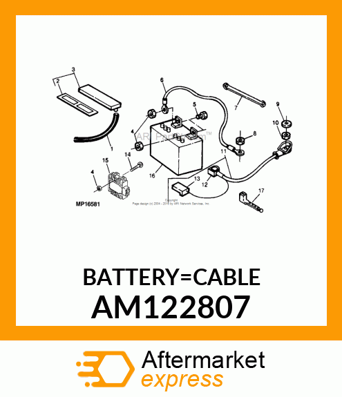 CABLE, POSITIVE BATTERY AM122807