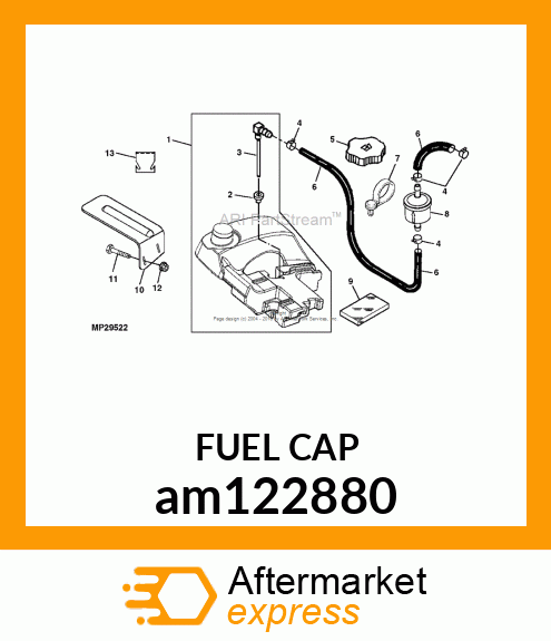 CAP, FUEL 3.5 IN. am122880