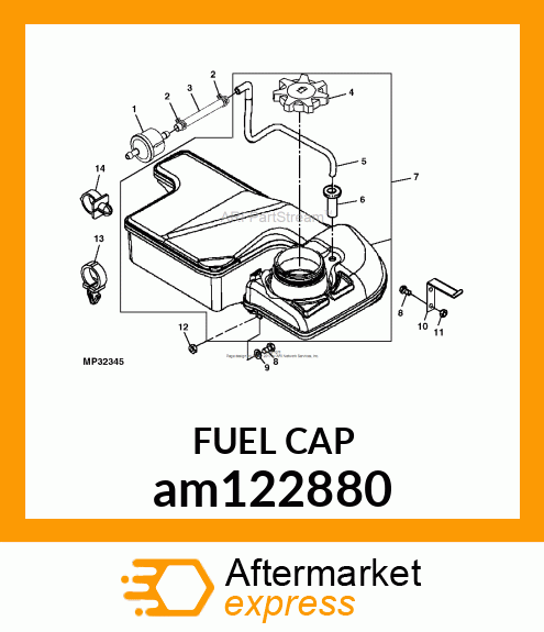 CAP, FUEL 3.5 IN. am122880