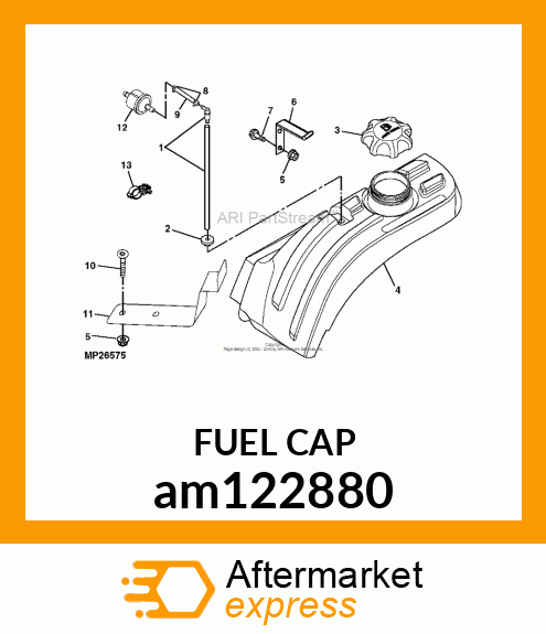 CAP, FUEL 3.5 IN. am122880