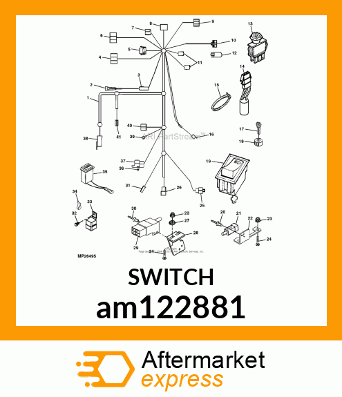 SWITCH, DELTA 3 POS W/INSERT IGN am122881