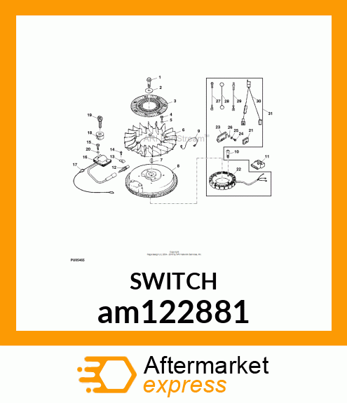 SWITCH, DELTA 3 POS W/INSERT IGN am122881