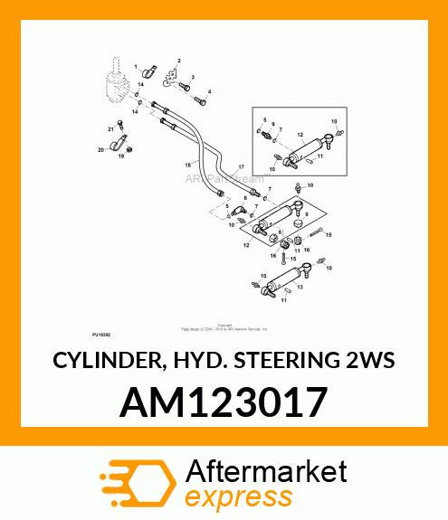 HYDRAULIC CYLINDER, STEERING (2WS) AM123017