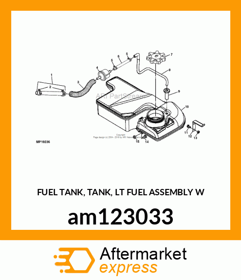 FUEL TANK, TANK, LT FUEL ASSEMBLY W am123033