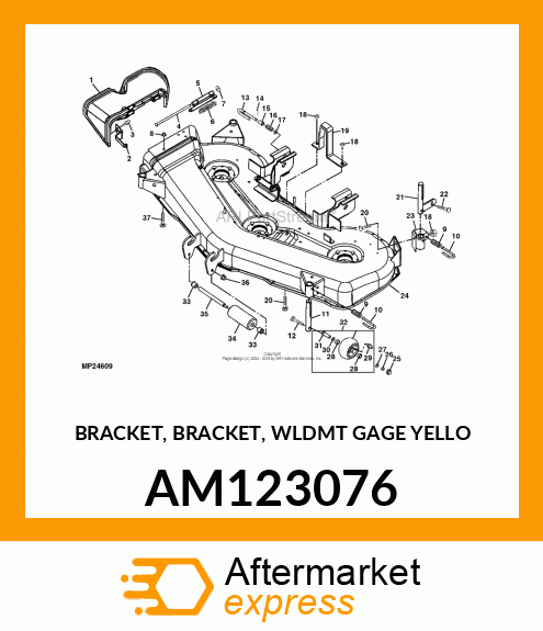 BRACKET, BRACKET, WLDMT GAGE YELLO AM123076