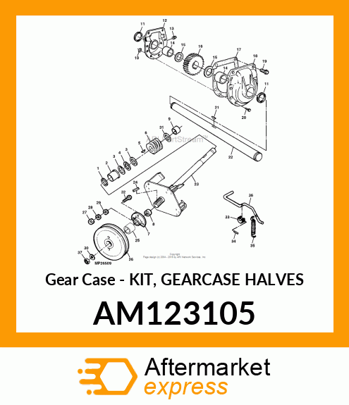 Gear Case - KIT, GEARCASE HALVES AM123105