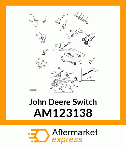 SWITCH, SEALED PTO W/LOCKING LEVER AM123138