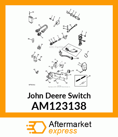 SWITCH, SEALED PTO W/LOCKING LEVER AM123138