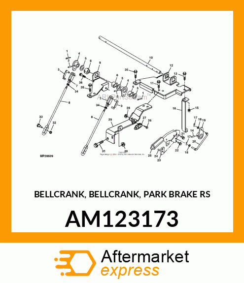 BELLCRANK, BELLCRANK, PARK BRAKE RS AM123173