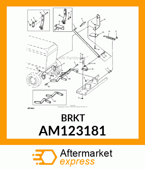 ARM, LIFT LEVER SUPPORT AM123181