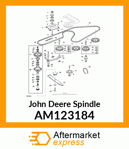 SPINDLE, ASSY (60" MOWER) AM123184