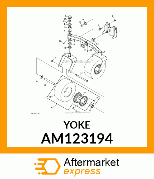 YOKE, WELDED CASTER AM123194