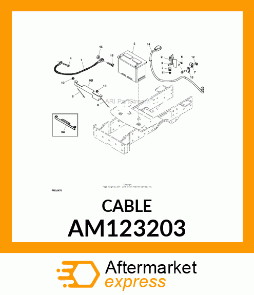 CABLE, NEGATIVE BATTERY AM123203