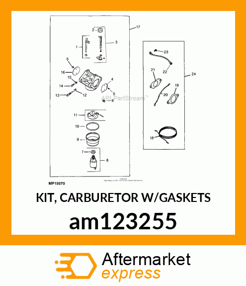 KIT, CARBURETOR W/GASKETS am123255