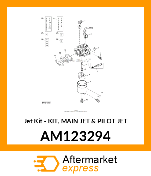 Jet Kit - KIT, MAIN JET & PILOT JET AM123294