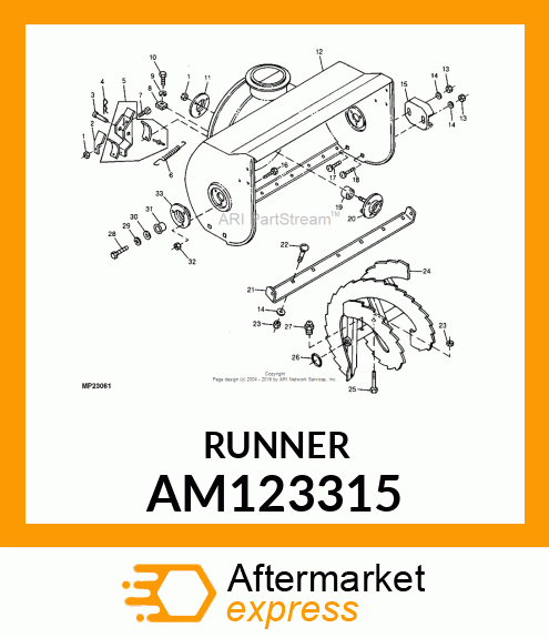 SHOE, WELDED HEAVY DUTY SKID AM123315