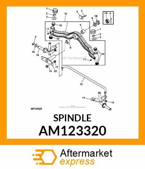 SPINDLE, SPINDLE, WELDED RH (GT) AM123320