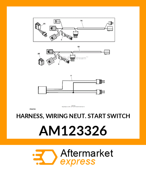 HARNESS, WIRING NEUT. START SWITCH AM123326