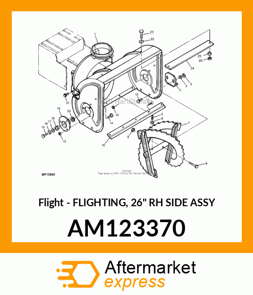 Flight - FLIGHTING, 26" RH SIDE ASSY AM123370