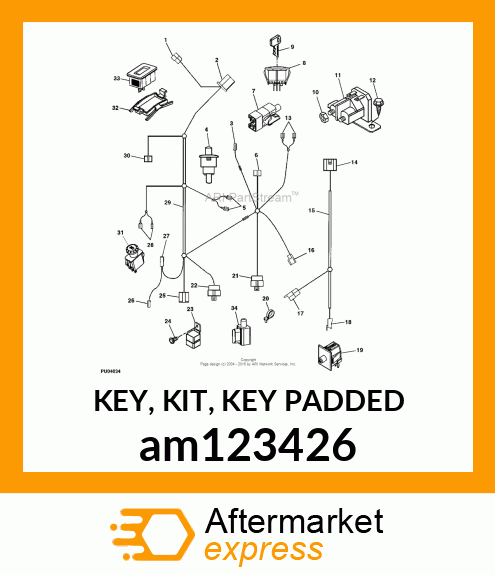 KEY, KIT, KEY PADDED am123426