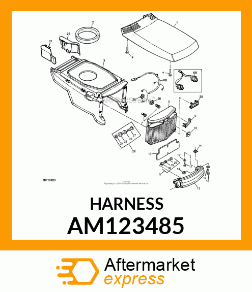 HARNESS, HEADLIGHT WIRING AM123485