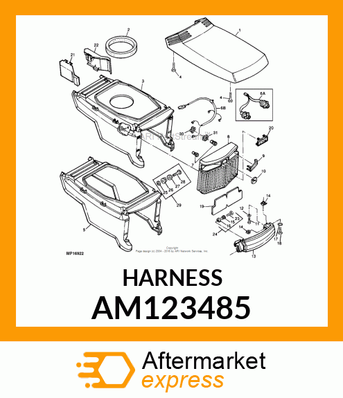 HARNESS, HEADLIGHT WIRING AM123485