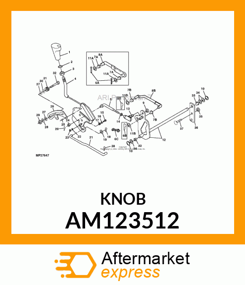 KNOB, SHIFT LEVER AM123512