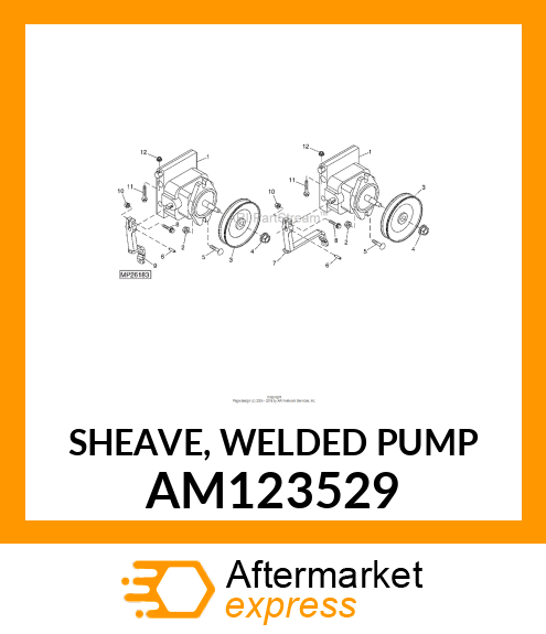 SHEAVE, WELDED PUMP AM123529