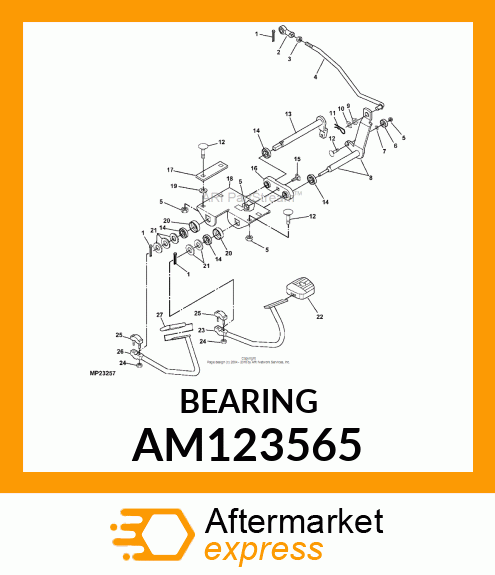 BEARING, RADIAL BALL (9/16") AM123565