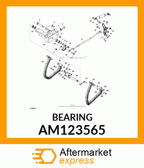 BEARING, RADIAL BALL (9/16") AM123565