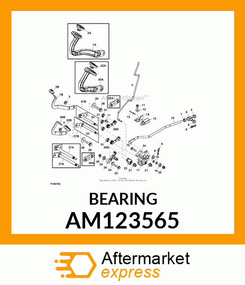 BEARING, RADIAL BALL (9/16") AM123565