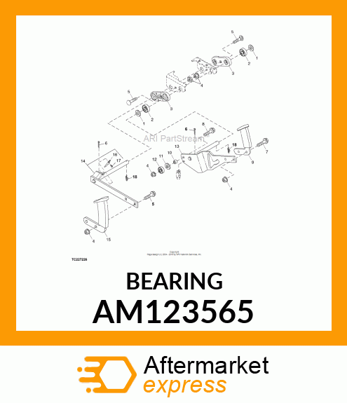 BEARING, RADIAL BALL (9/16") AM123565