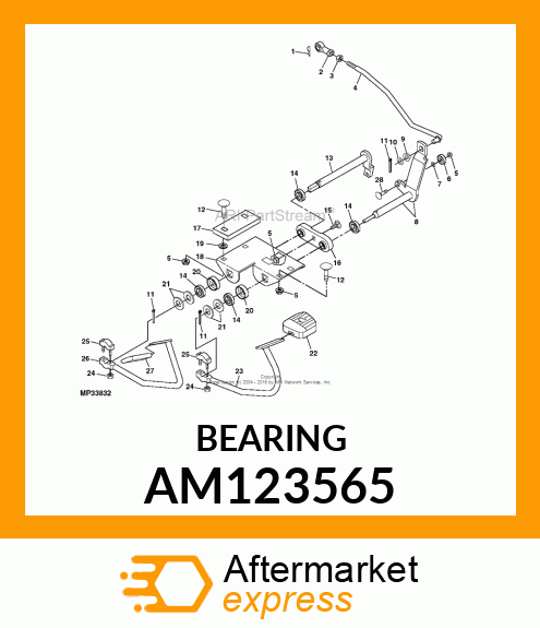 BEARING, RADIAL BALL (9/16") AM123565