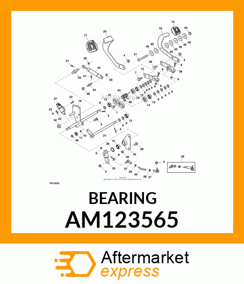 BEARING, RADIAL BALL (9/16") AM123565